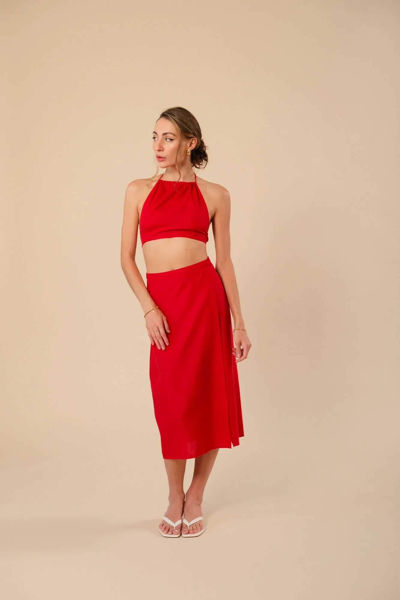 European Linen Red Top