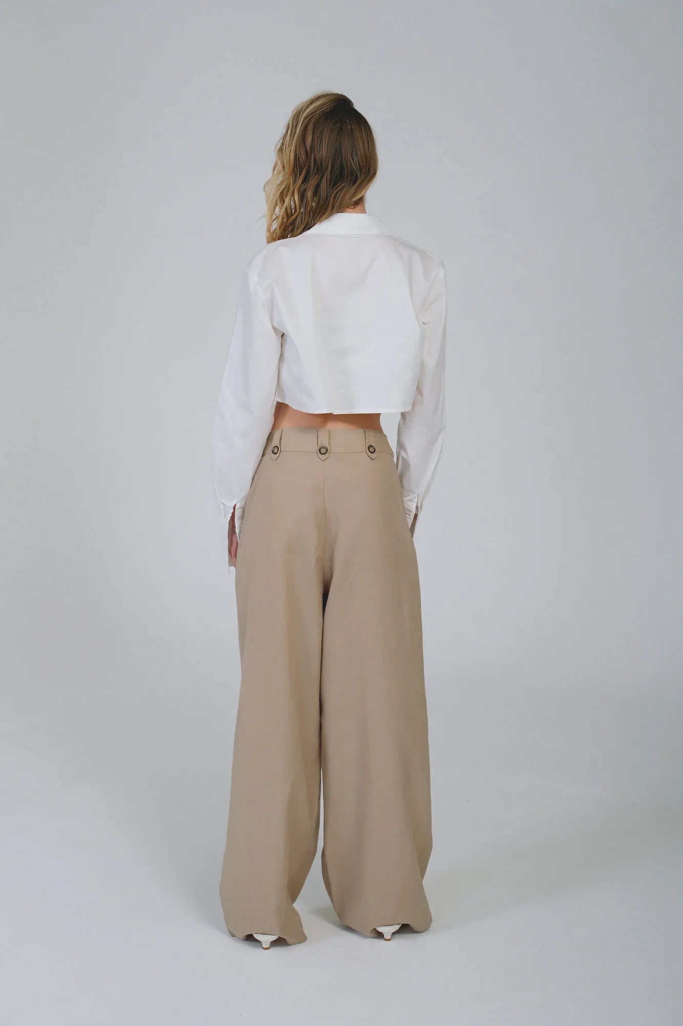 100 % European Linen Beige Trouser